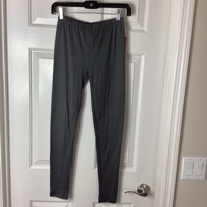 Just One Faux Suede Black Straight Leg Pants